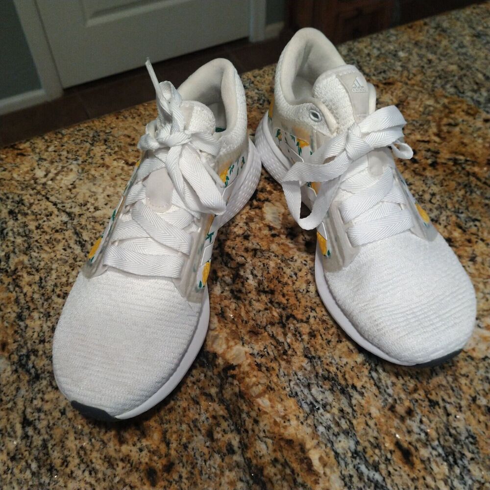 Rare Adidas Edge Lux 4 Floral White/Gold/Yellow Running Shoes FW9267 Womens US 6 - Picture 3 of 13